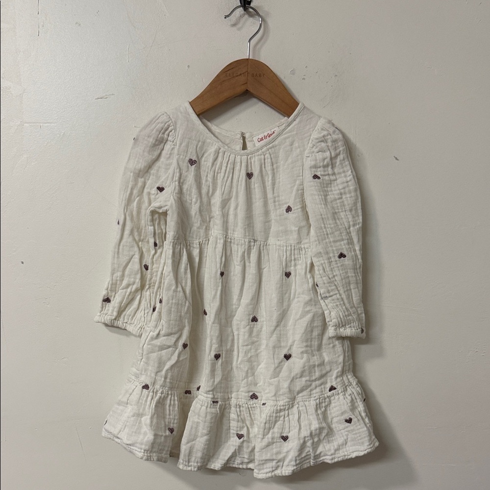 Cat & Jack White Dress with Heart Details